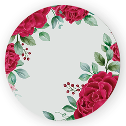 Painel Redondo Decorativo Rosas - Loja | Bibi Painéis