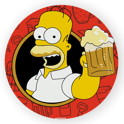 Painel Redondo Decorativo Simpson - Loja | Bibi Painéis