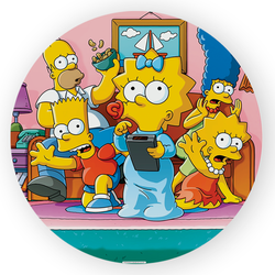 Painel Redondo Decorativo Simpson - Loja | Bibi Painéis