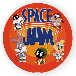 Painel Redondo Decorativo Space Jam - Loja | Bibi Painéis