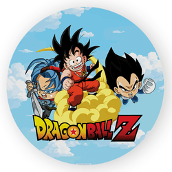 Capa Painel Redondo Dragon Ball Goku Decoração - Loja | Bibi Painéis