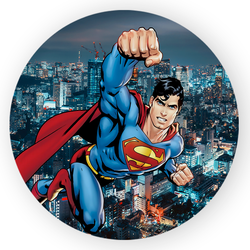 Capa Painel Redondo Decorativo Super Man - Loja | Bibi Painéis
