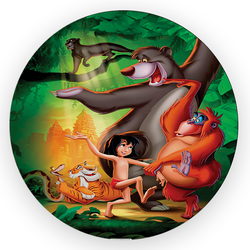 Painel Redondo Decorativo Mogli Menino Lobo - Loja | Bibi Painéis