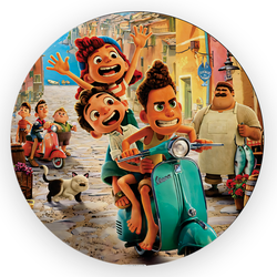Capa Painel Redondo Decorativo Tema Desenho Luca C... - Loja | Bibi Painéis