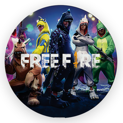 Painel Redondo Decorativo Free Fire - Loja | Bibi Painéis