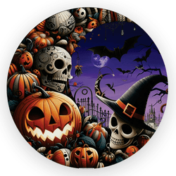 Capa Painel Redondo Decorativo Tema Halloween - Loja | Bibi Painéis