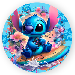 Capa Painel Redondo Decorativo Tema Lilo Stitich S... - Loja | Bibi Painéis