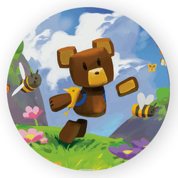 Painel Redondo Decorativo Super Bear - Loja | Bibi Painéis