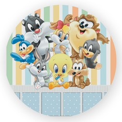 Painel Redondo Decorativo Looney Tunes - Loja | Bibi Painéis