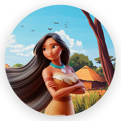 Painel Redondo Decorativo Pocahontas - Loja | Bibi Painéis