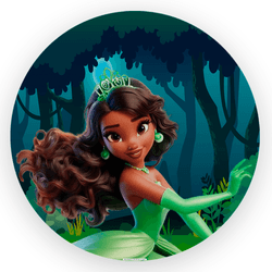 Painel Redondo Decorativo Princesa Tiana - Loja | Bibi Painéis