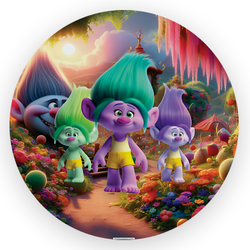 Capa Painel Redondo Decorativo Trolls - Loja | Bibi Painéis
