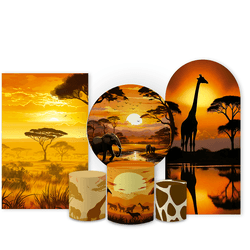 Kit Capa Painel Completo Decoração Festa Tem Safar... - Loja | Bibi Painéis