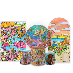Kit Capa Painel Completo Decoração Festa Tema Bobb... - Loja | Bibi Painéis