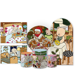 Kit Capa Painel Completo Decoração Festa Tema Bobb... - Loja | Bibi Painéis