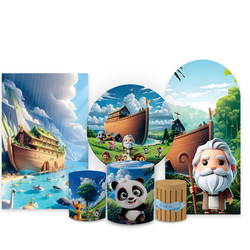Kit Capa Painel Completo Decoração Arca De Noé - Loja | Bibi Painéis