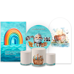 Kit Capa Painel Completo Decoração Arca De Noé - Loja | Bibi Painéis