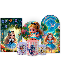 Kit Capa Festa Decoração Tema Alice No País Das Ma... - Loja | Bibi Painéis