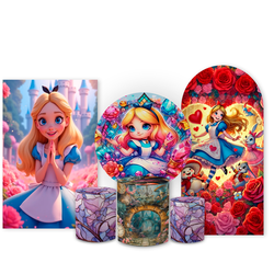 Kit Capa Festa Decoração Tema Alice No País Das Ma... - Loja | Bibi Painéis