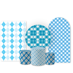 Kit Capa Painel Completo Decoração Festa Xadrez - Loja | Bibi Painéis