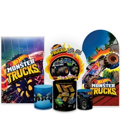 Kit Capa Painel Completo Decoração Festa Tema HotW... - Loja | Bibi Painéis
