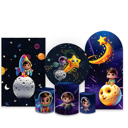 Kit Capa Painel Completo Decoração Festa Tema Astr... - Loja | Bibi Painéis