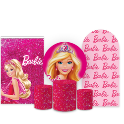 Kit Capa Painel Completo Decoração Festa Barbie - Loja | Bibi Painéis
