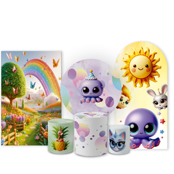 Kit Capa Painel Completo Decoração Festa Tema Bolo... - Loja | Bibi Painéis