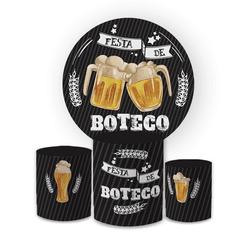 Kit Capa Painel Redondo + Trio Cilindros Decoração... - Loja | Bibi Painéis
