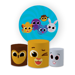 Kit Capa Painel Redondo + Trio Cilindros Decoração... - Loja | Bibi Painéis