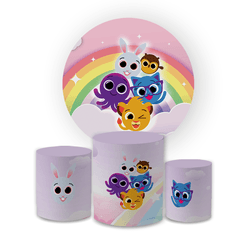 Kit Capa Painel Redondo + Trio Cilindros Decoração... - Loja | Bibi Painéis