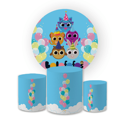Kit Capa Painel Redondo + Trio Cilindros Decoração... - Loja | Bibi Painéis