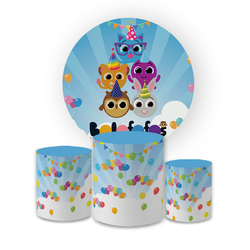 Kit Capa Painel Redondo + Trio Cilindros Decoração... - Loja | Bibi Painéis