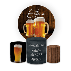 Kit Capa Painel Redondo + Trio Cilindros Decoração... - Loja | Bibi Painéis