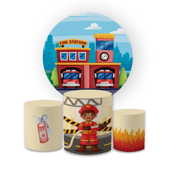 Kit Capa Painel Redondo + Trio Cilindros Decoração... - Loja | Bibi Painéis
