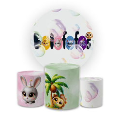 Kit Capa Painel Redondo + Trio Cilindros Decoração... - Loja | Bibi Painéis