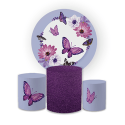 Kit Capa Painel Redondo + Trio Cilindros Decoração... - Loja | Bibi Painéis