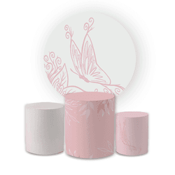 Kit Capa Painel Redondo + Trio Cilindros Decoração... - Loja | Bibi Painéis