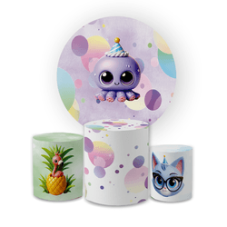 Kit Capa Painel Redondo + Trio Cilindros Decoração... - Loja | Bibi Painéis
