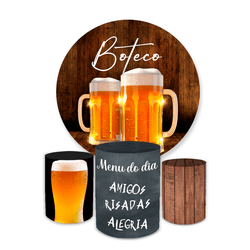 Kit Painel + Capas Cilindros Festa Boteco Bar Soci... - Loja | Bibi Painéis