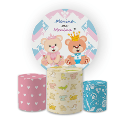 Kit Capa Painel Redondo + Trio Cilindros Decoração... - Loja | Bibi Painéis