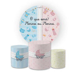 Kit Capa Painel Redondo + Trio Cilindros Decoração... - Loja | Bibi Painéis