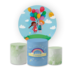 Kit Capa Painel Redondo + Trio Cilindros Decoração... - Loja | Bibi Painéis