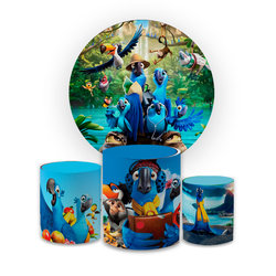 Kit Capa Painel Redondo + Trio Cilindros Decoração... - Loja | Bibi Painéis