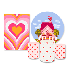 Kit Casadinho Casa De Boneca Rosa - Loja | Bibi Painéis