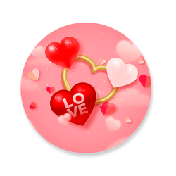 Painel Redondo Decoração Dia Dos Namorados Coração... - Loja | Bibi Painéis
