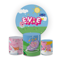 Kit Capa Painel Redondo + Trio Cilindros Decoração... - Loja | Bibi Painéis