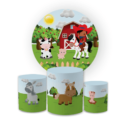 Kit Capa Painel Redondo + Trio Cilindros Decoração... - Loja | Bibi Painéis