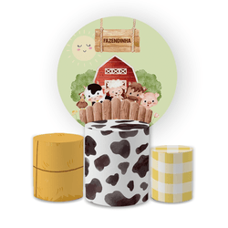 Kit Capa Painel Redondo + Trio Cilindros Decoração... - Loja | Bibi Painéis