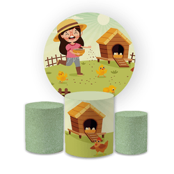 Kit Capa Painel Redondo + Trio Cilindros Decoração... - Loja | Bibi Painéis